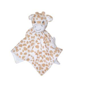 2022 Modern Baby Giraffe Pacifier Loop Baby Security Lovey Blanket 12" X 12"